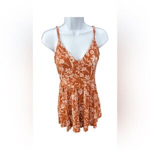 Floral Burnt Orange floral Romper